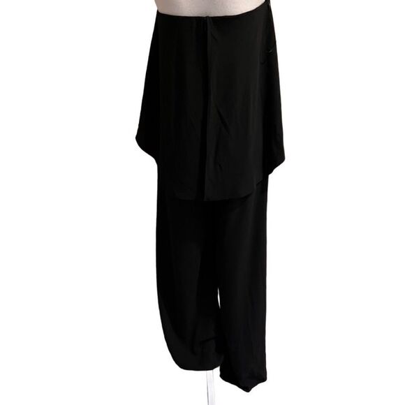 Vici Strapless Popover Layer Tie Wide Leg Jumpsuit Black in Medium NEW - Picture 7 of 9